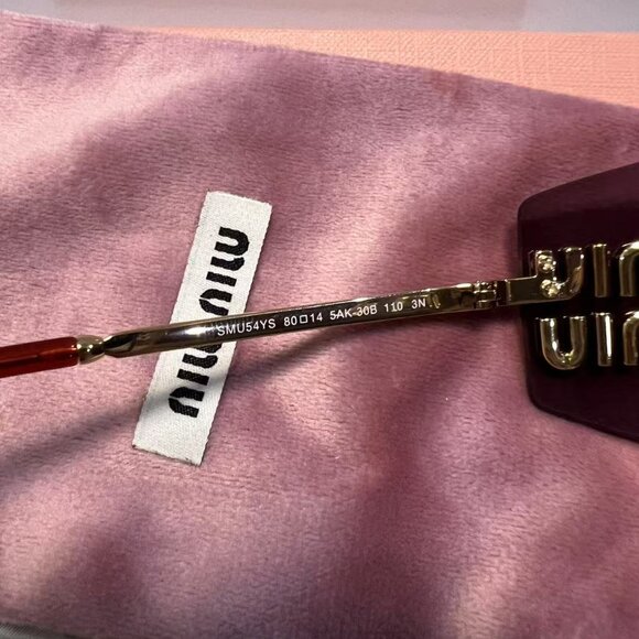 ✨ NEW MIU MIU MU54YS Gold & Lavender Sunglasses ✨ Full Set main image 8